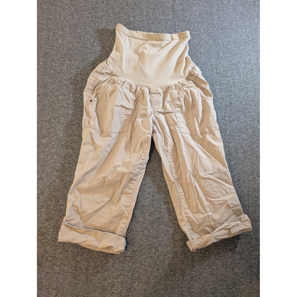 Motherhood Maternity Full Panel Cuffed Capris - Size Medium